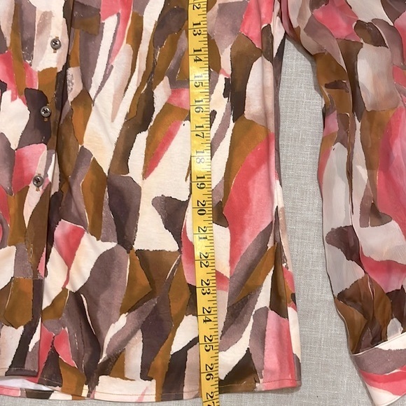 DESOTO PIA BLOUSE, w/ Sheet Long Sleeve, Cotton/chiffon, size 42 - Picture 14 of 15